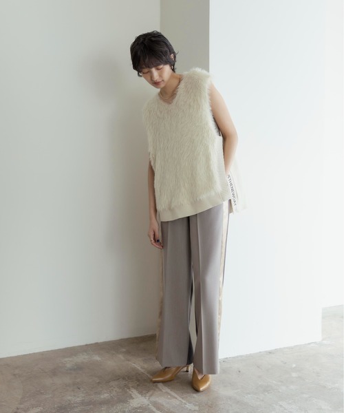 「Eimee Law」 ニットベスト 38 アイボリー レディース_画像3
