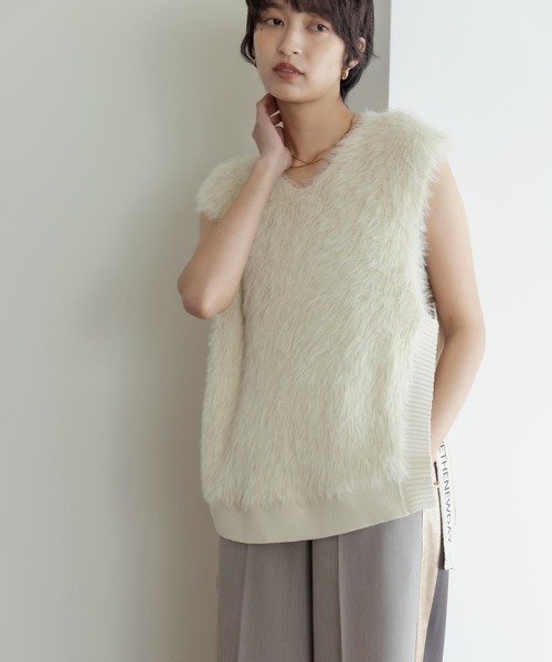 「Eimee Law」 ニットベスト 38 アイボリー レディース_画像5