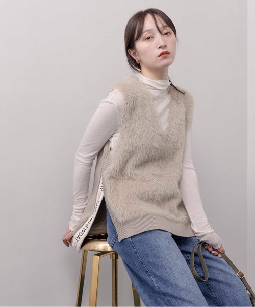 「Eimee Law」 ニットベスト 38 アイボリー レディース_画像8