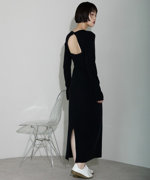 「leimn」 長袖ワンピース FREE グレー レディース_画像7