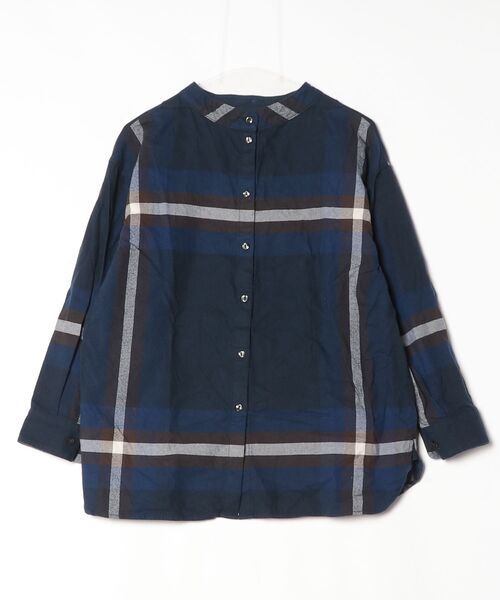 「BEAMS BOY」 長袖ブラウス ONE SIZE ネイビー レディース_画像2