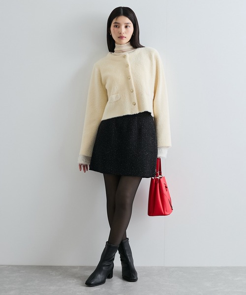 mtmodelist ウールナイロンミニスカート VIS（ビス） ミニスカート M ターコイズブルー レディース : ZOZOTOWN