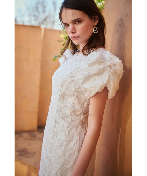 Estella.K ワンピース Butterfly Lace Midi Dress 3Dフラワー