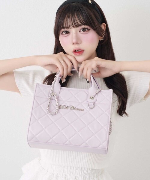トートバッグ 「Belle Charme」Belle Charme Quilted Mini Tote レディースの画像