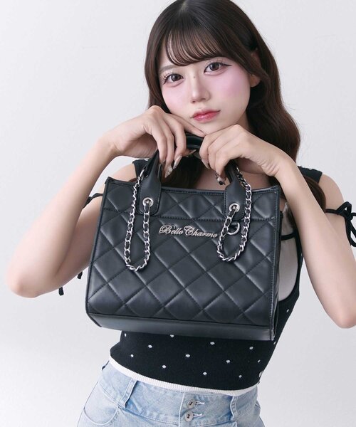 トートバッグ 「Belle Charme」Belle Charme Quilted Mini Tote レディースの画像