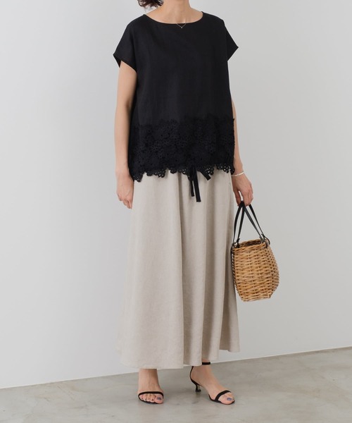 「BEARDSLEY」 ロングスカート M ベージュ レディースの画像