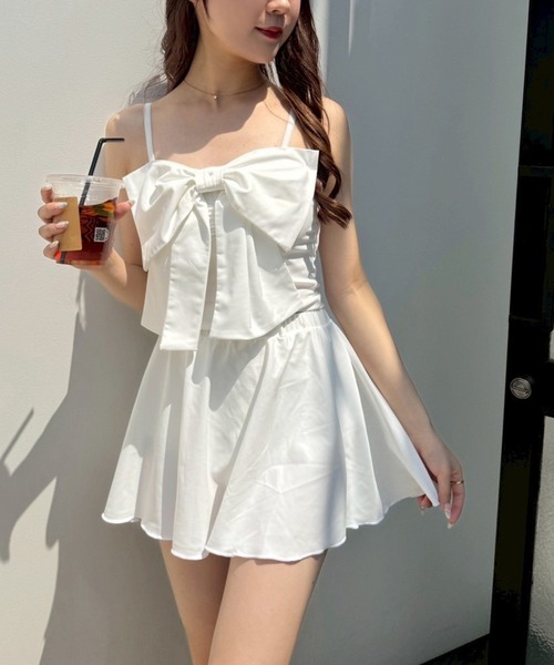 one after another NICE CLAUP 水着 swimwear/フロントリボン+シアー