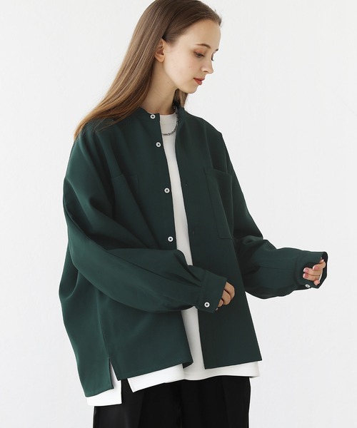 LILL（リル） 長袖シャツ L ダークグリーン メンズ : ZOZOTOWN Yahoo