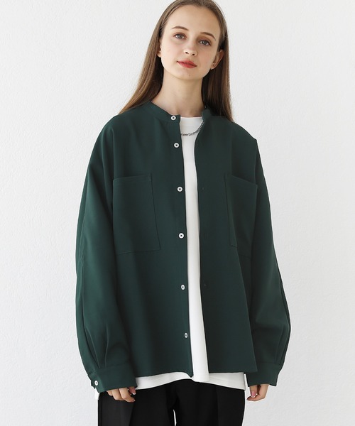 LILL（リル） 長袖シャツ L ダークグリーン メンズ : ZOZOTOWN Yahoo