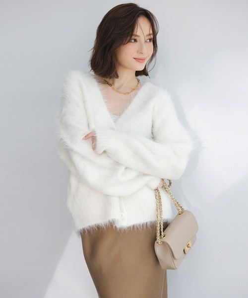 「anuans」 ロングスカート MEDIUM アイボリー レディースの画像