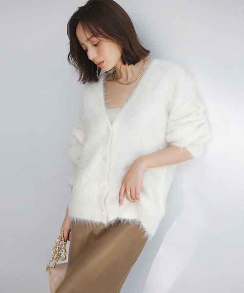 「anuans」 ロングスカート MEDIUM アイボリー レディースの画像