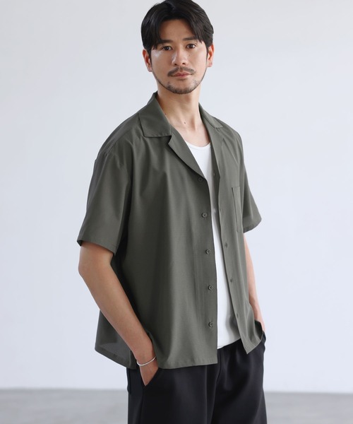 SPU（スプ） シャツ 半袖 「セットアップ対応」「接触冷感・防シワ・速