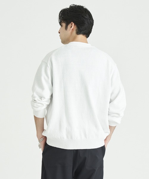 「ESTNATION」 ニットカーディガン LARGE ホワイト メンズの画像