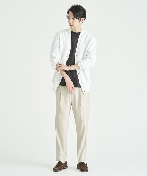 「ESTNATION」 ニットカーディガン LARGE ホワイト メンズの画像