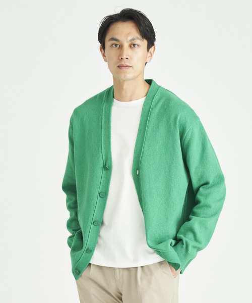 「ESTNATION」 ニットカーディガン LARGE ホワイト メンズの画像