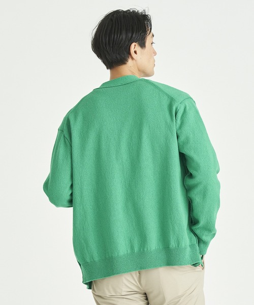 「ESTNATION」 ニットカーディガン LARGE ホワイト メンズの画像