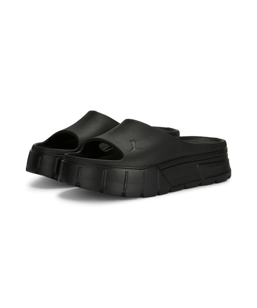 「PUMA」 フラットサンダル 25.0cm ブラック レディース_画像6