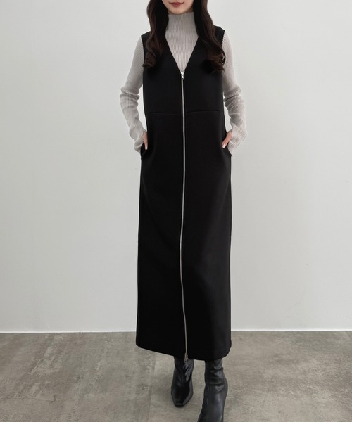「CENEA」 サロペットスカート LARGE ブラック レディース_画像8