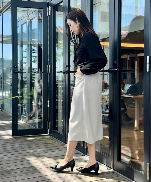 「couture brooch」 スカート 40 ライトグレー レディース_画像9