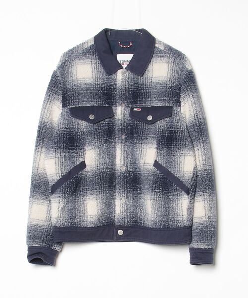 TOMMY JEANS（トミー・ジーンズ） チェック柄ジャケット S ネイビー 