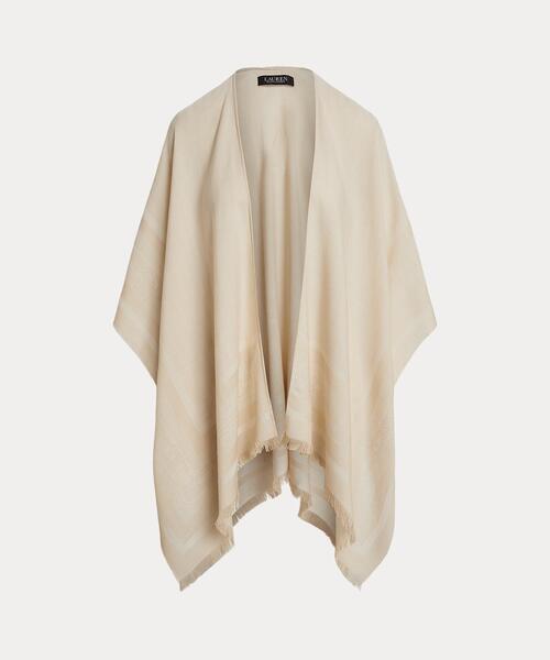 ポンチョ ベルティングモチーフ ジャカード Ruana レディースの画像