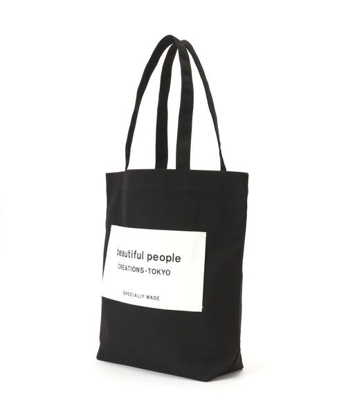 beautiful people ブラック トートバッグ F beautiful people（ビューティフルピープル） トートバッグ F ブラック