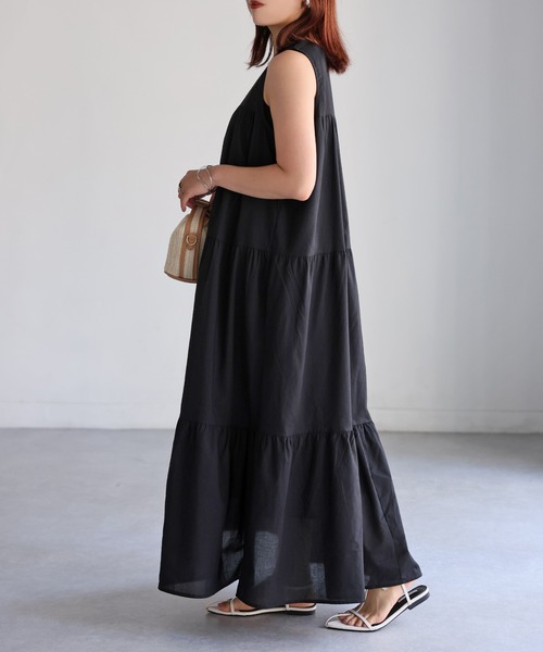 「Riberry」 ノースリーブワンピース MEDIUM ブルー レディース_画像4