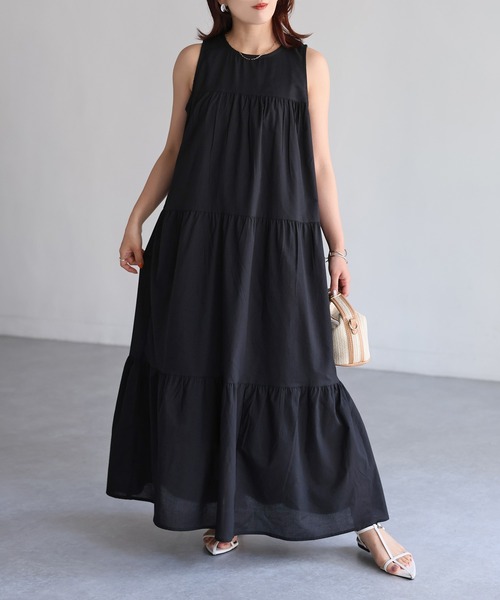 「Riberry」 ノースリーブワンピース MEDIUM ブルー レディース_画像6