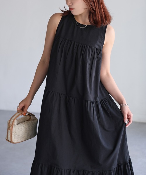 「Riberry」 ノースリーブワンピース MEDIUM ブルー レディース_画像7