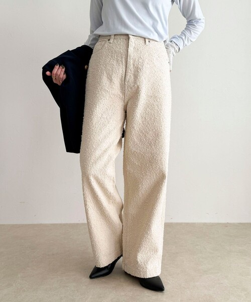 「fredy emue」 デニムパンツ 36 アイボリー レディース_画像7