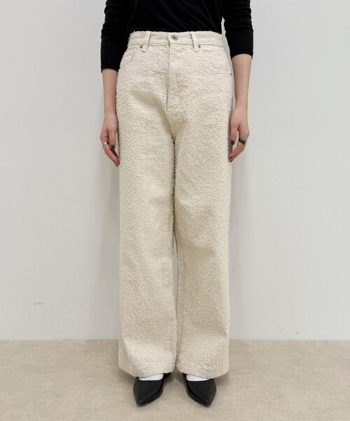 「fredy emue」 デニムパンツ 36 アイボリー レディース_画像9