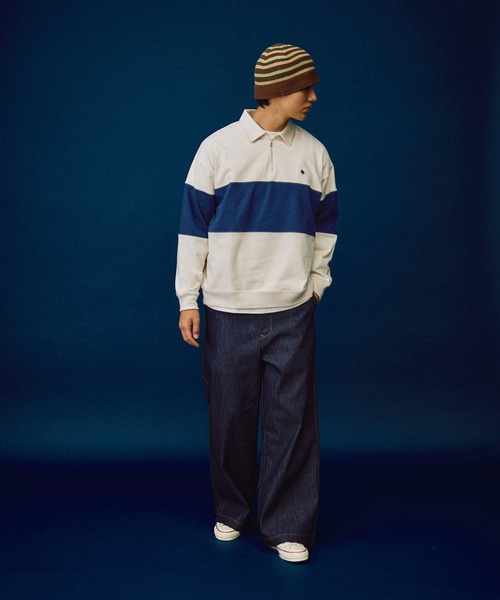 「POLO BCS」 スウェットカットソー LARGE ネイビー メンズ_画像2