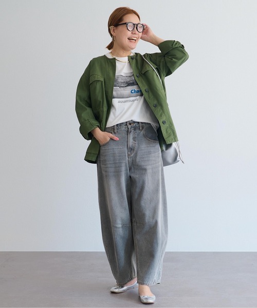 「PUAL CE CIN」 半袖Tシャツ FREE チャコールグレー レディース_画像6