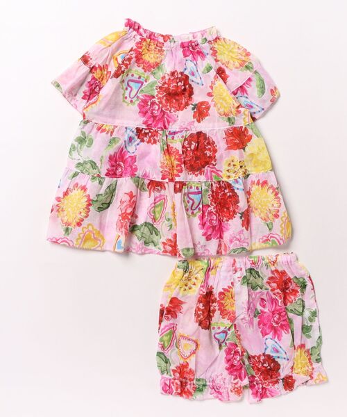 チュニック 「ベビー」80ローンオリジナルダリアハートプリントチュニックパンツセット キッズ 子供服 女の子 | HAKKA BABY | 06