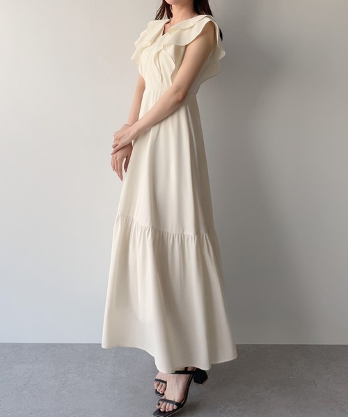 「mipiarl」 ノースリーブワンピース X-LARGE ネイビー レディース_画像6