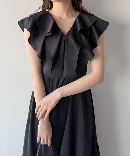 「mipiarl」 ノースリーブワンピース X-LARGE ネイビー レディース_画像8