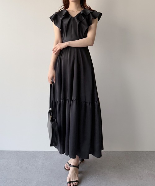 「mipiarl」 ノースリーブワンピース X-LARGE ネイビー レディース_画像9