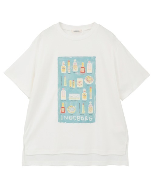 INGEBORG（インゲボルグ） tシャツ 半袖 コスメティックワンポイントpt