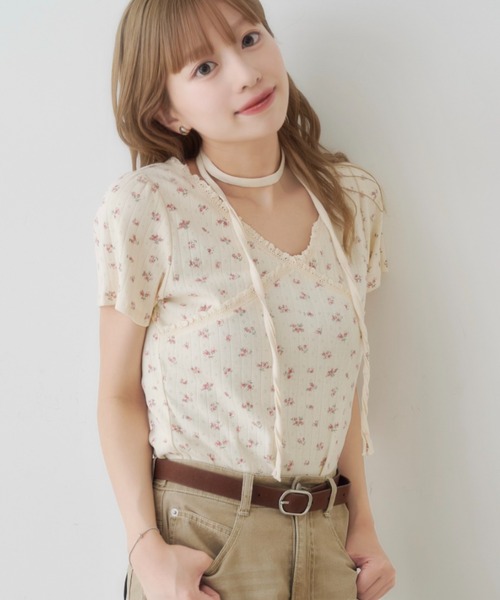 Kastane（カスタネ） tシャツ 半袖 「デコルテ映え」ミニビスケットTee