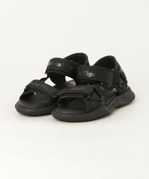 Onitsuka Tiger スポーツサンダル ブラック Onitsuka Tiger（オニツカタイガー） フラットサンダル 22 ブラック