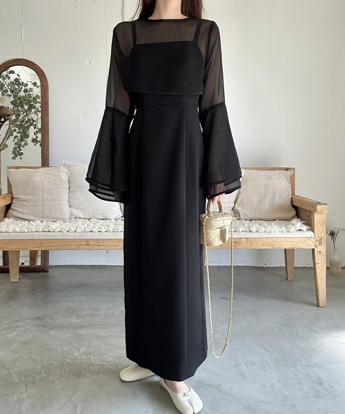 「LAUIR」 コンビワンピース LARGE ブラック レディース_画像4