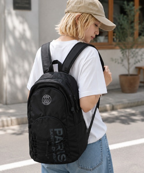 PARIS SAINT-GERMAIN ブラックバックパック 【未使用　タグ付】 デイバック リュック 「Paris Saint-Germain/パリサンジェルマン」ロゴ