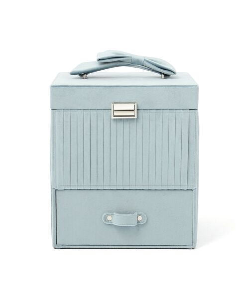 Francfranc（フランフラン） 収納 ギャザー コスメボックス ブルー