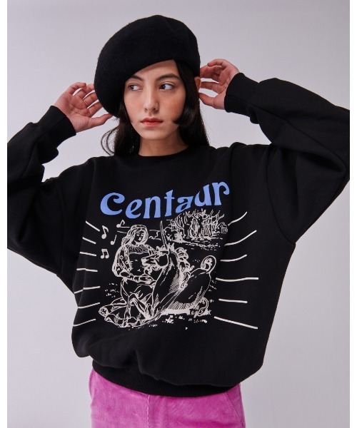 トレーナー スウェット A'GEM/9 × .kom「THE CENTAUR/ザセントール」CENTAUR STORY SWEATSHIRT/セントー