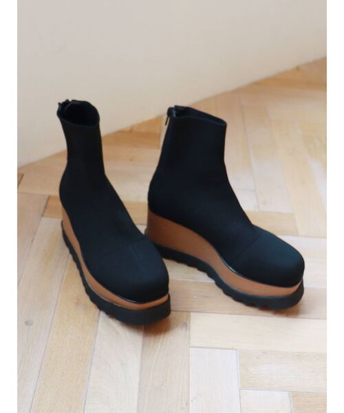 MURUA ブーツ デザインウエッジソックブーツ レディース MURUA ブーツ ウェッジソックブーツ レディース : ZOZOTOWN