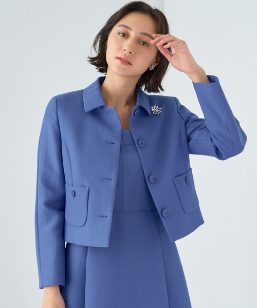 美品☆ANAYI アナイ　ノーカラージャケット　ジップアップ　ブルゾン　36 ANAYI ジャケット ノーカラージャケット 「セットアップ対応商品