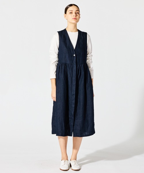 ワンピース mizuiro ind Vネックジレワンピース mizuiro ind