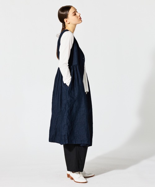 ワンピース mizuiro ind Vネックジレワンピース mizuiro ind