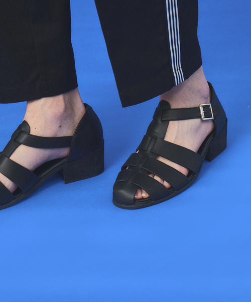 極美品✨ ABAHOUSE ネオレザーグルカサンダル 26 レザー 黒 ABAHOUSE サンダル ネオレザー グルカサンダル / ハイヒール