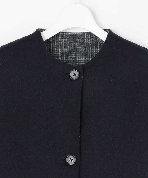 J.PRESS（J.プレス） ノーカラーコート コート 「リバーシブル」ウール